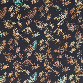 Tonga Batiks - Harbor Butterflies and Dragonflies Shadow Yardage