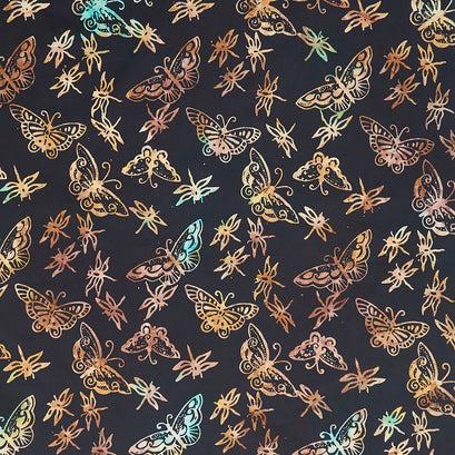 Tonga Batiks - Harbor Butterflies and Dragonflies Shadow Yardage