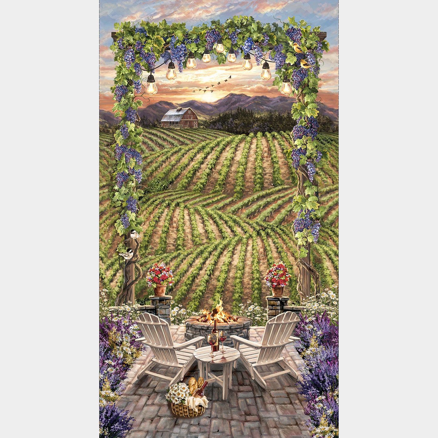 Novelty - Vineyard Sunset Multi Panel Primary Image