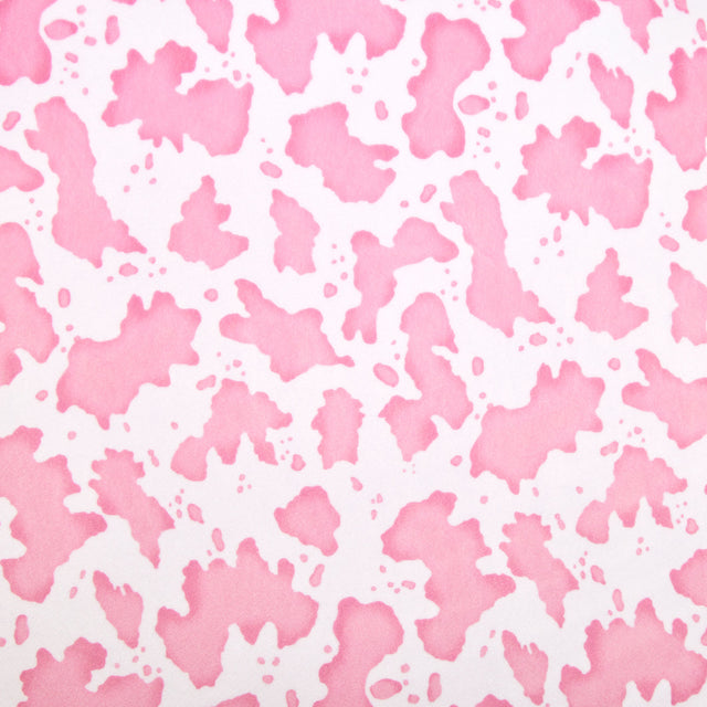 Cuddle® Prints - Cow Moo Bubblegum Digitally Printed Yardage Primary Image