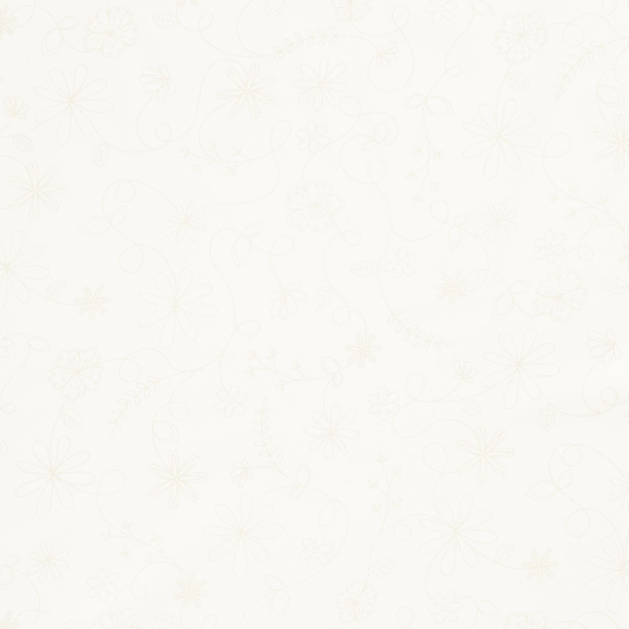 Kimberbell 108" Quilt Backing - Swirl Floral Light Cream Yardage Primary Image