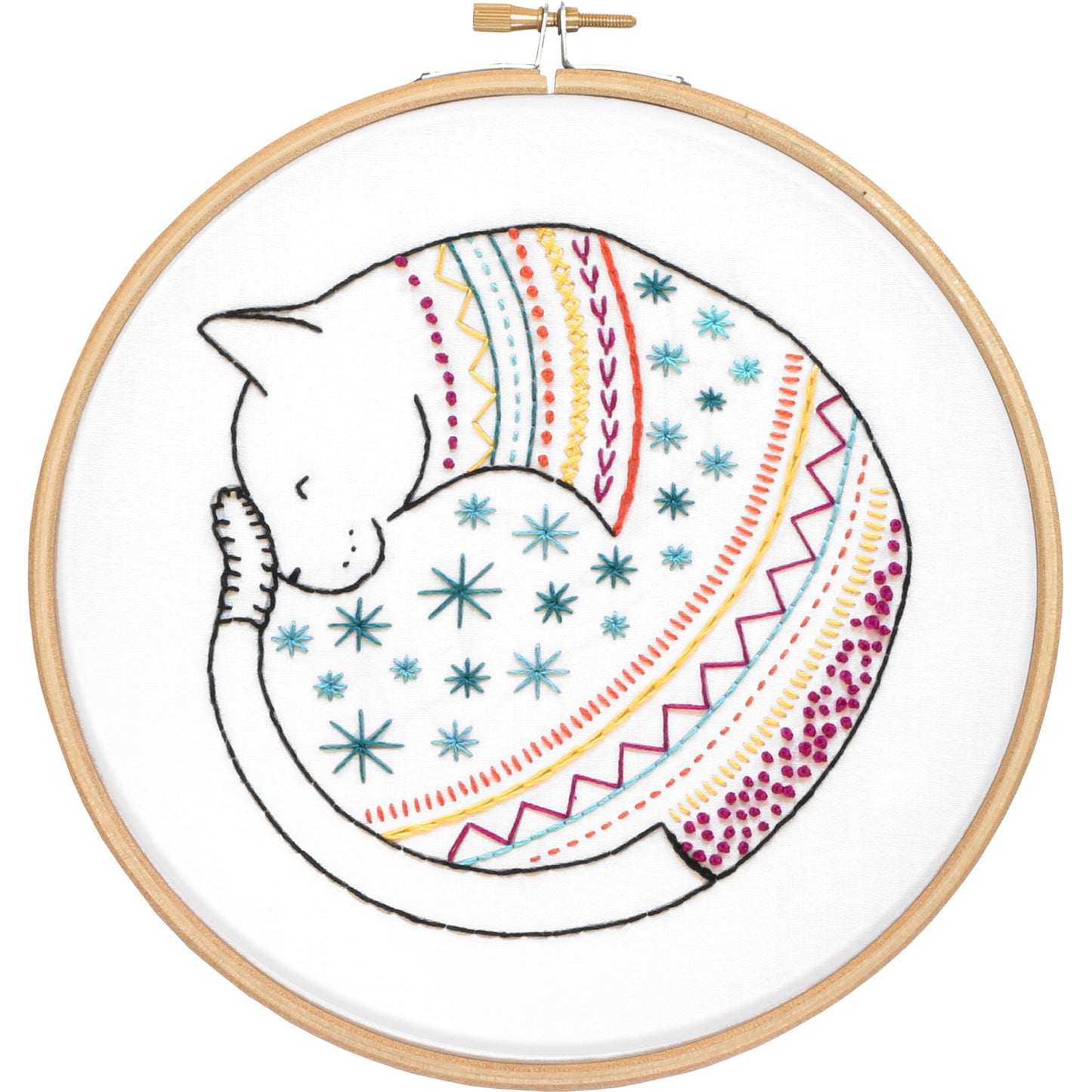 Cat Embroidery Kit Primary Image