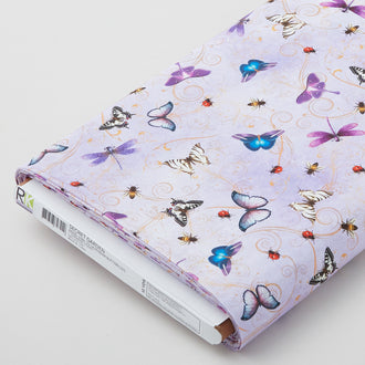 Secret Garden - Lavender Butterflies 10 Yard Bolt