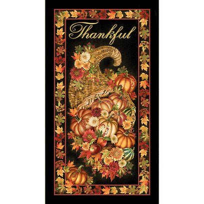 Thankful - Cornucopia Black Metallic Panel