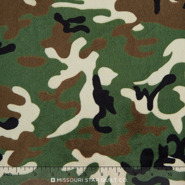Cuddle® Prints - Camouflage Green 60" Minky Yardage Primary Image