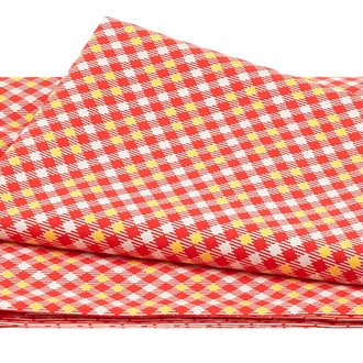 Five + Ten - Pixy Plaid Red 2 Yard Cut