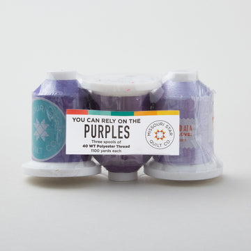 Missouri Star Purples 40 Wt Polyester Thread Stash Builder 3 Pack Alternative View #1