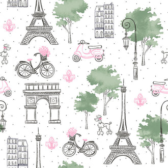 Cuddle® Prints - Paris Snow Digitally Printed Yardage