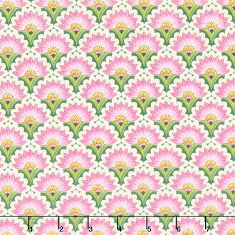 Water Lilies - Scallop Cream Multi Yardage