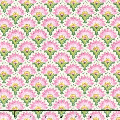 Water Lilies - Scallop Cream Multi Yardage