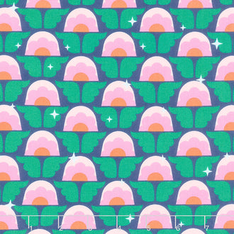 Stardust - Sparkle Flower Dark Blue Yardage