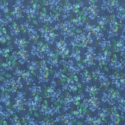 Sienna - Leaves Navy Yardage
