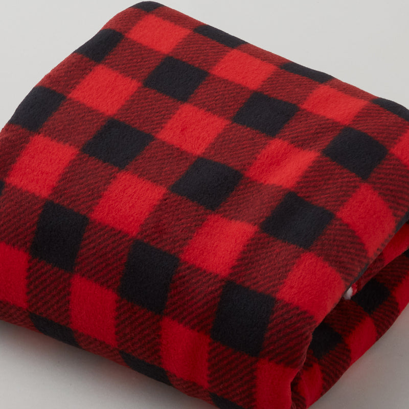 Winterfleece Prints - Buffalo Plaid Black and Red 2 Yard Cut Primary Image