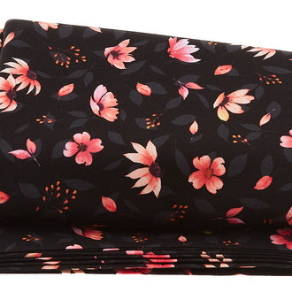 Botanical Magic - Floral Toss Black 3 Yard Cut