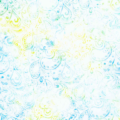 Tonga Batiks - Splash Paisley Seaglass Yardage