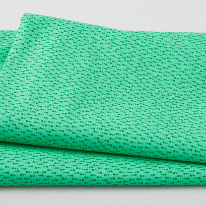 Raindrops - Dots in Rows Dark Green 3 Yard Cut