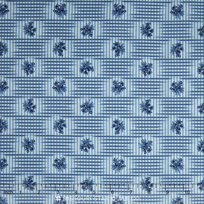 Grand Traverse Bay - Cedar Medium Blue Yardage