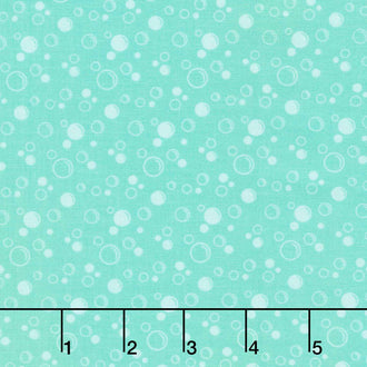 Mer-Mazing - Bubbles Green Yardage