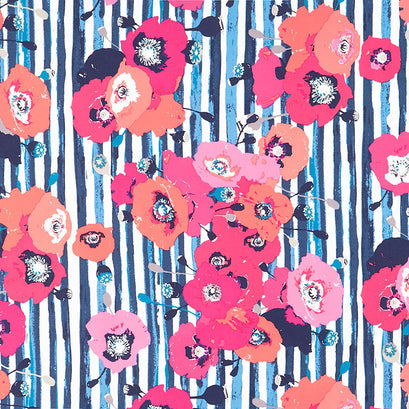 Timeless Prints - Skopelos Paparounes Crimson Multi Yardage