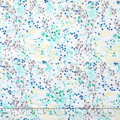 Embrace - Double Gauze Blue Fun Dot Yardage