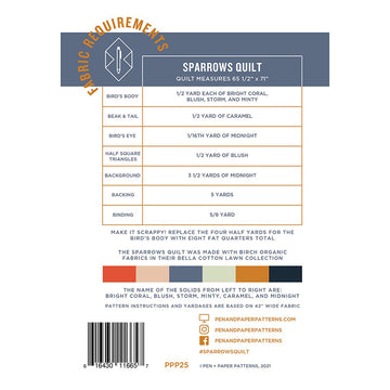 Sparrows Quilt Pattern Alternative View #1