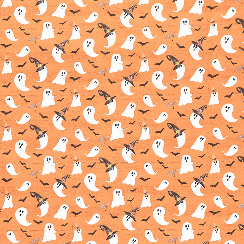 Monthly Placemat Coordinates - October Ghosts Orange Yardage Primary Image