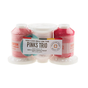 Missouri Star Pinks 50 Wt Cotton Thread Stash Builder 3 Pack Alternative View #1