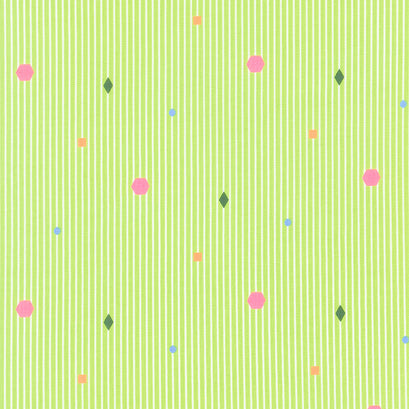 Colour Wall - Stripe Lime Yardage