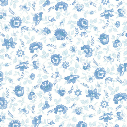 Blueberry Delight - Blueberry Fields Cream Yardage