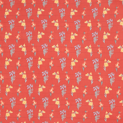 Farmhouse Summer - Wildflowers Red Yardage