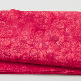 Wildflower Batiks - Dot Floral-Cherry 2 Yard Cut Primary Image