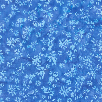 Dutchy Blues Batiks - Petals Blue Yardage