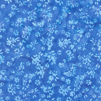 Dutchy Blues Batiks - Petals Blue Yardage