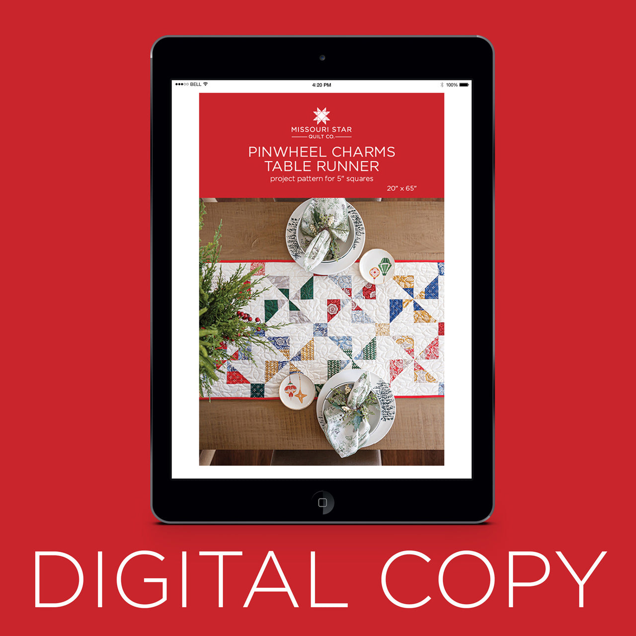 Digital Download - Pinwheel Charms Table Runner Pattern by Missouri Star Primary Image