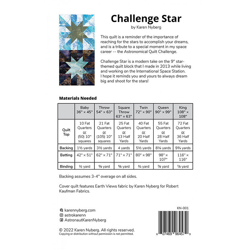 Challenge Star Quilt Pattern Alternative View #1