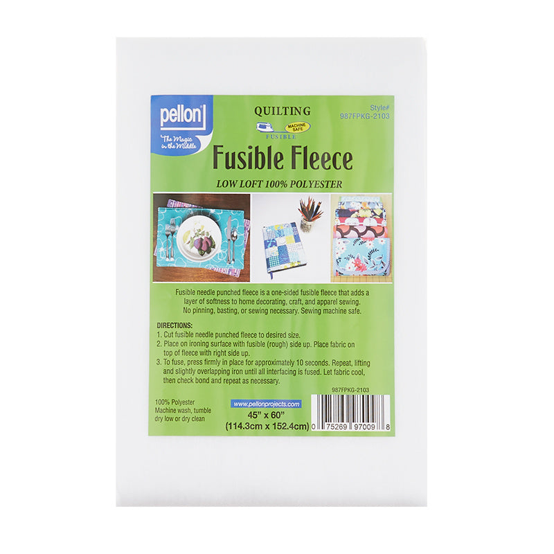 Pellon Fusible Fleece White 45" x 60" Package