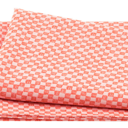 Sew Seeds of Love - Textured Checks Peach 2 Yard Cut