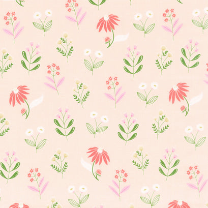 Moonlit Garden - Wild Blooms Apricot Yardage