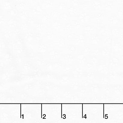 Monochrome - Paw Print White Yardage