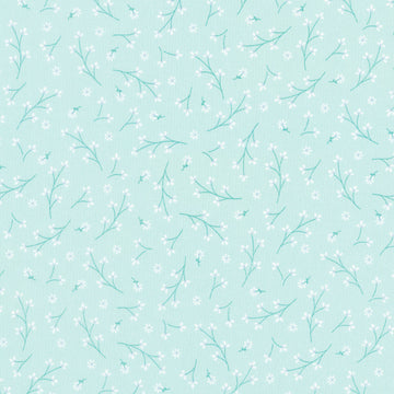 Kimberbell Basics - Pretty Petals Aqua Yardage Primary Image