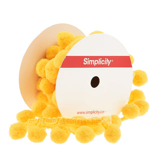 PomPom Fringe 4 Feet - 3/4" Yellow