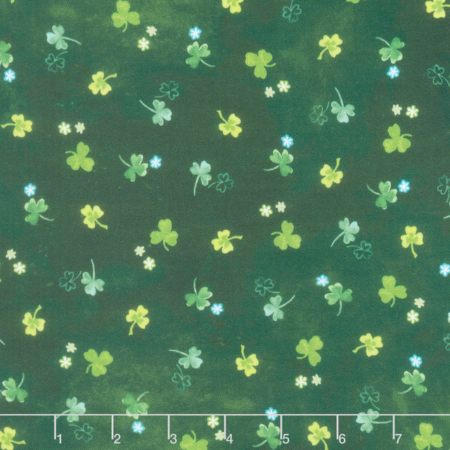 Lucky Day - Tiny Clovers Emerald Yardage Primary Image