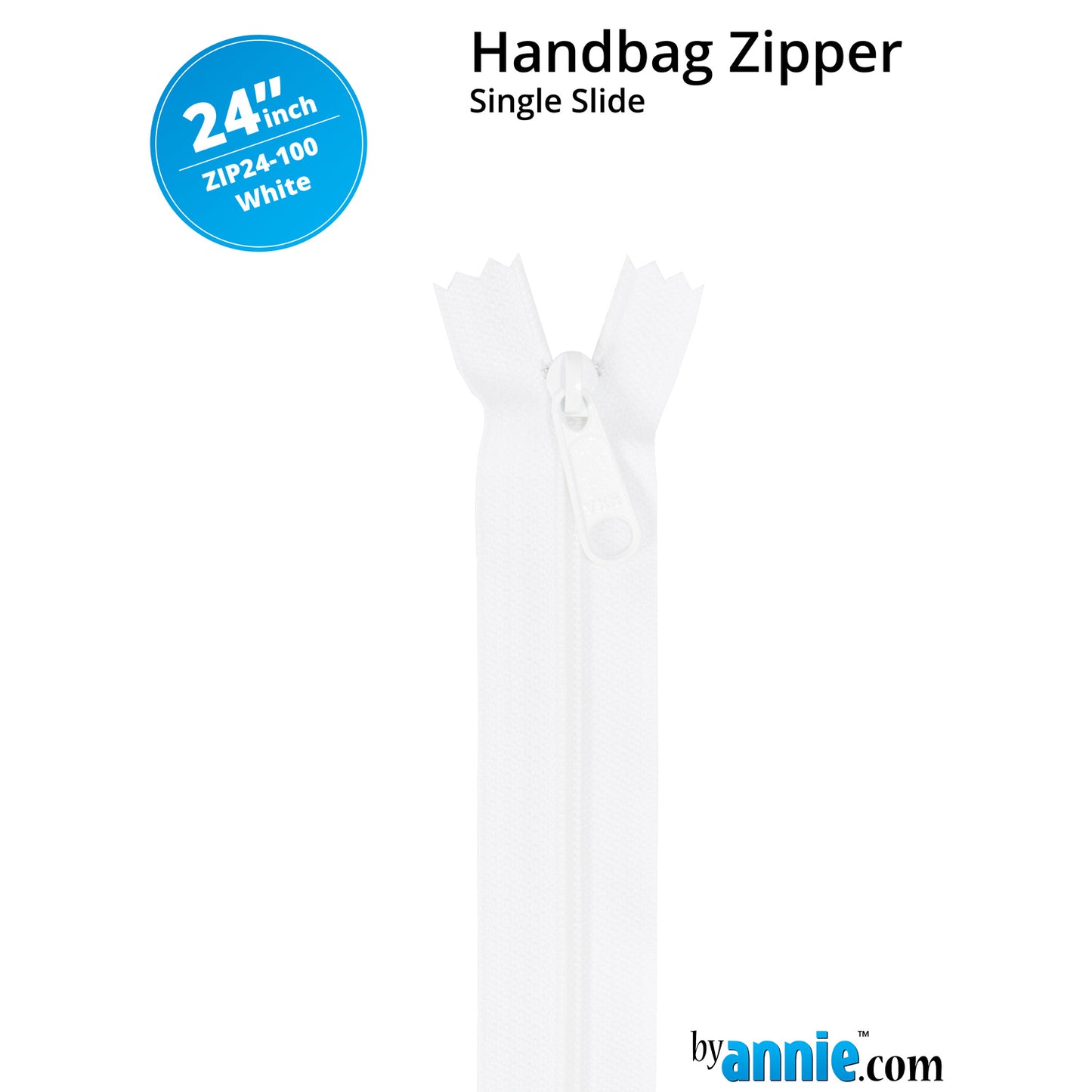 ByAnnie 24" Zipper - White Primary Image