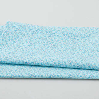 Nana Mae 6 - Mini Flowers Aqua 2 Yard Cut