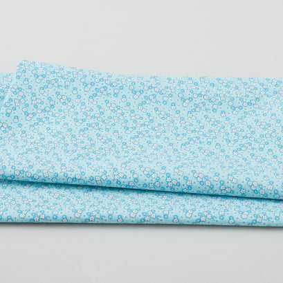 Nana Mae 6 - Mini Flowers Aqua 2 Yard Cut