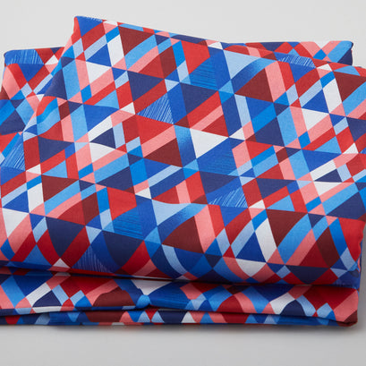 Modern Pyramids - Pyramids Patriotic 108" Wide 3 Yard Cut