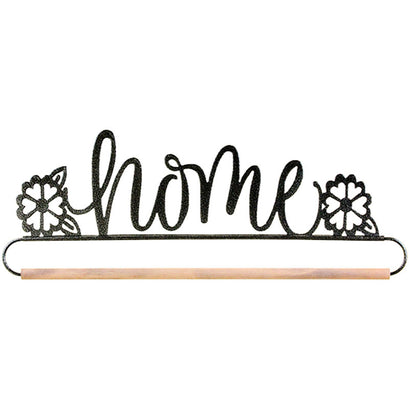 Home with Dowel Quilt Hanger - 12" Charcoal