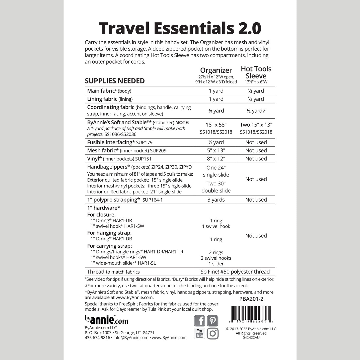 Travel Essentials Organizer Pattern 2.0 Alternative View #1