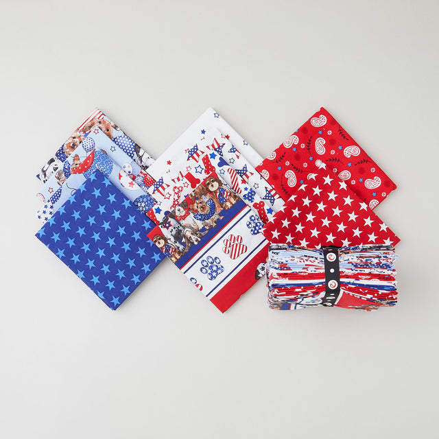 Paws for American Favorites 10 Piece Fat Quarter Bundle Primary Image
