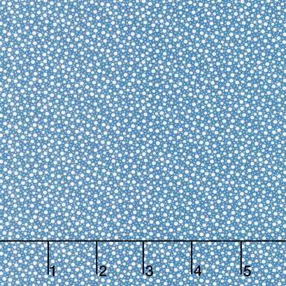 Franny’s Flowers - Random Dots Dark Blue Yardage